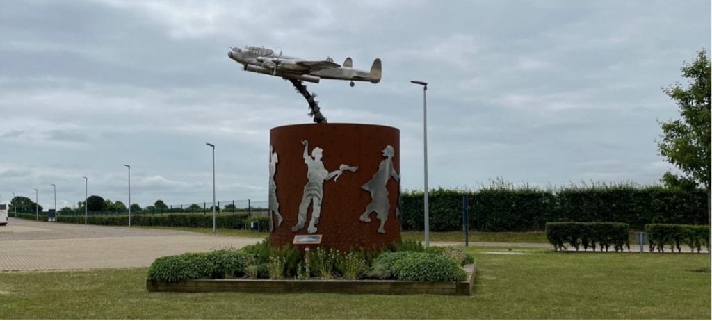 Lancaster Bomber Statue